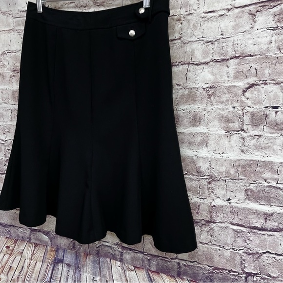 Chaps Black Trumpet Hem Skirt - Picture 2 of 8